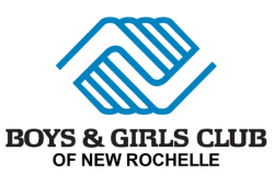 Logo of the Boys & Girls Club of New Rochelle featuring interlocking hands