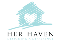 Her Haven logo featuring a heart inside a sketched house