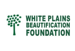 White Plains Beautification Foundation logo with a stylized green tree